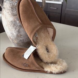 UGG Tan Sheepskin Lined Slippers